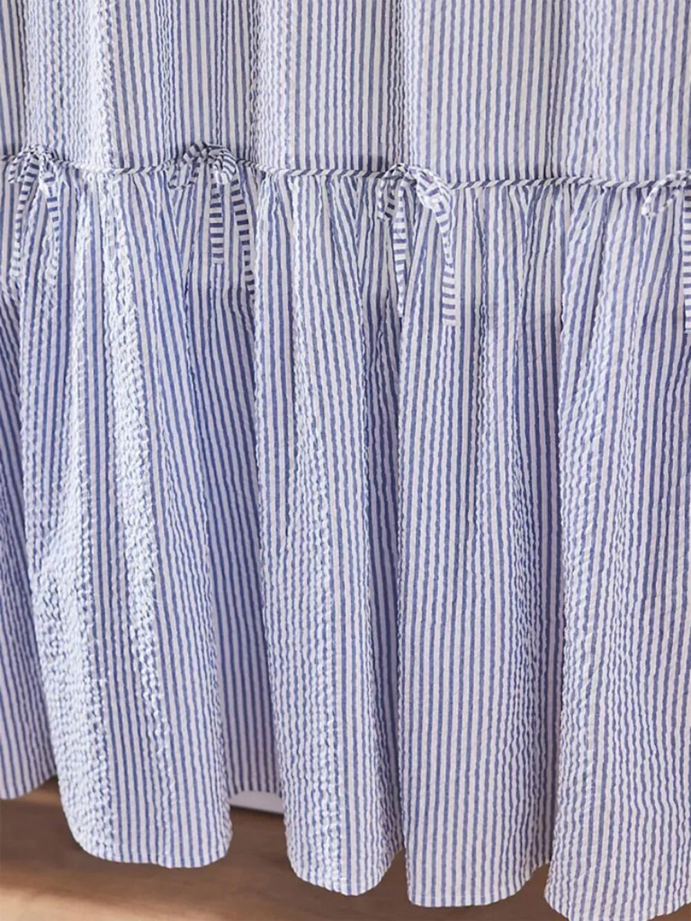 Anthropologie Cotton Seersucker Shower Curtain - Like NEW!